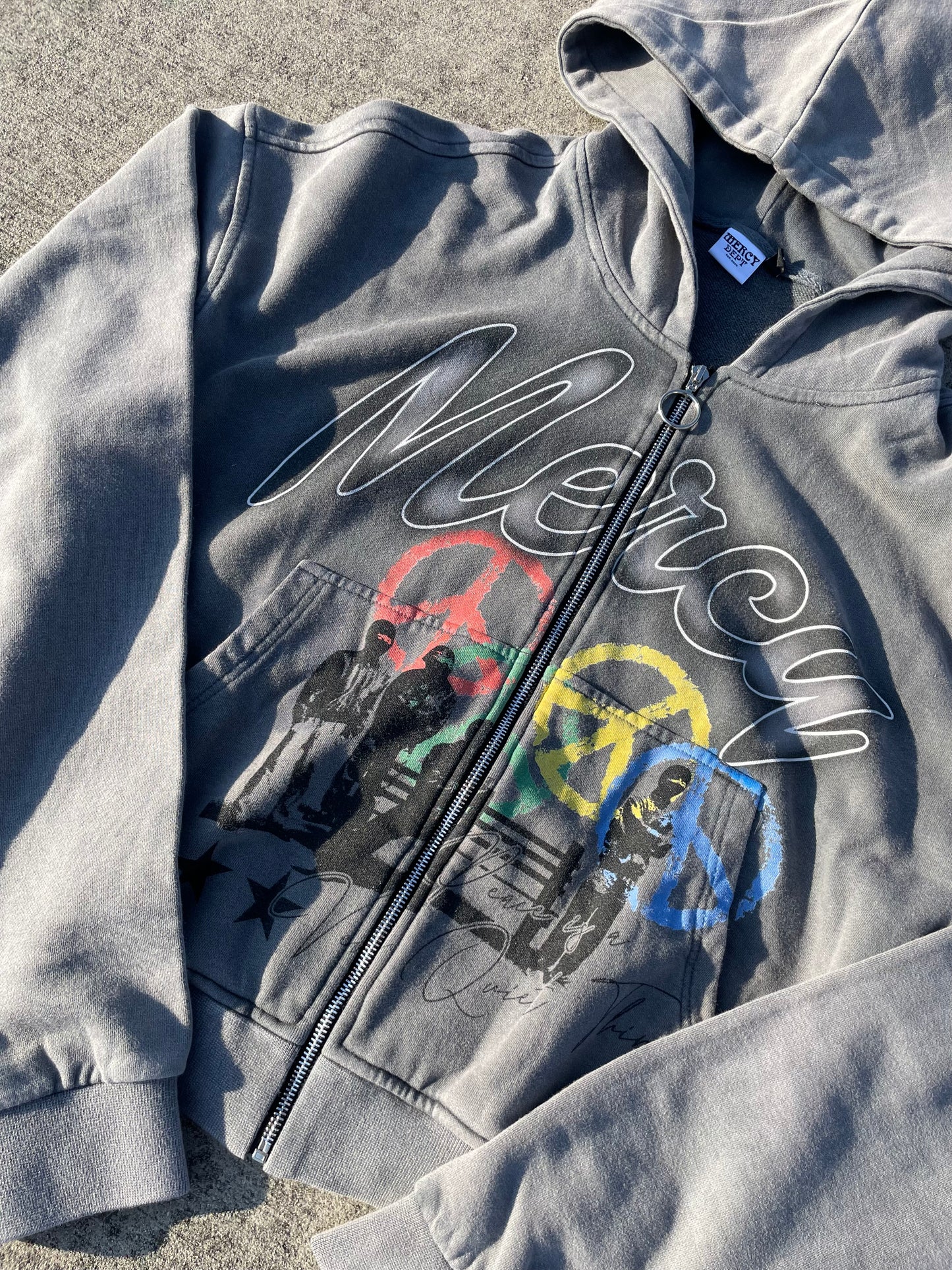 “PEACE” Zip Up Hoodie